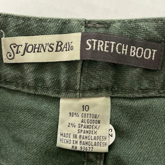New St. John's Bay Green Jeans Womens Size 10 Bootcut Mid Rise Stretch Casual - Picture 10 of 14